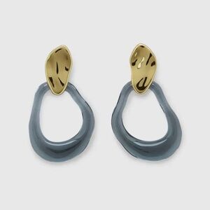 COS Gold and Gray glass Earrings